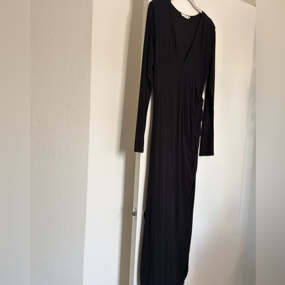 Good American Gathered Side Long Sleeve Dress - Picture 7 of 7